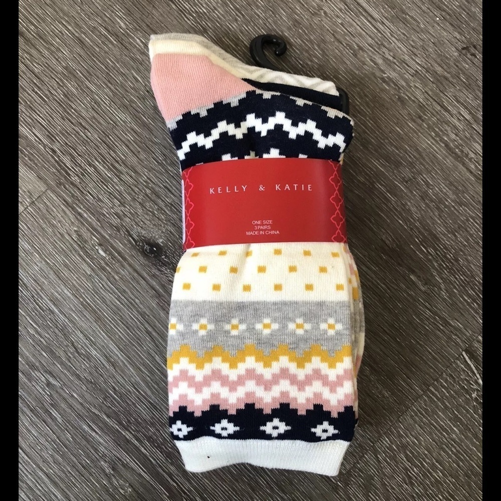 Kelly & Katie Women’s Socks - 3 Pairs  One Size fits most